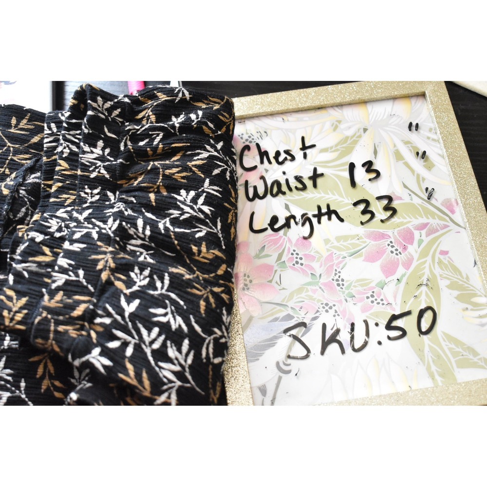 Dan Howard Maternity Maxi Skirt Women Medium Black Floral Excellent Crinkle 90s - Picture 7 of 7